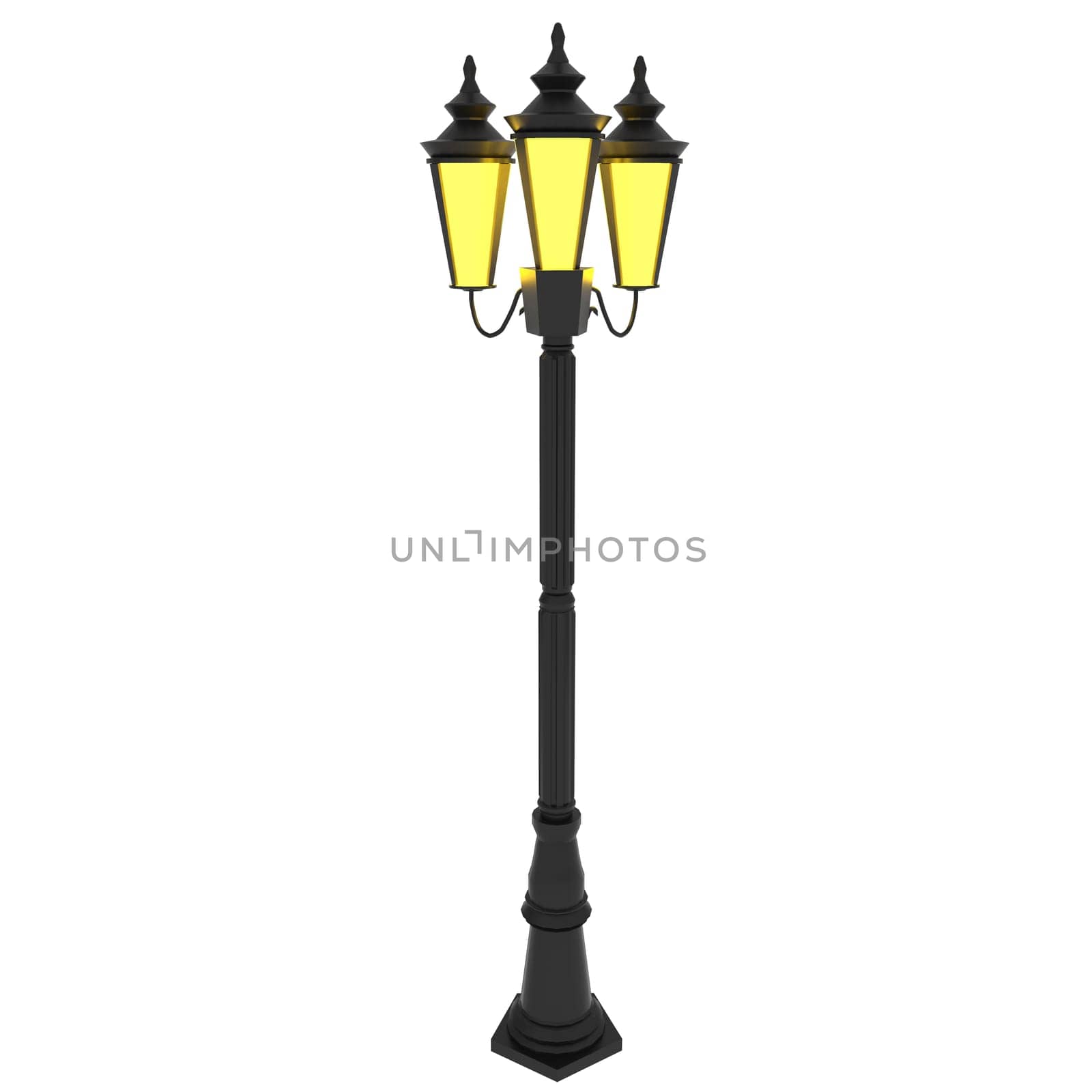 Street Lamp isolated on white background. High quality 3d illustration