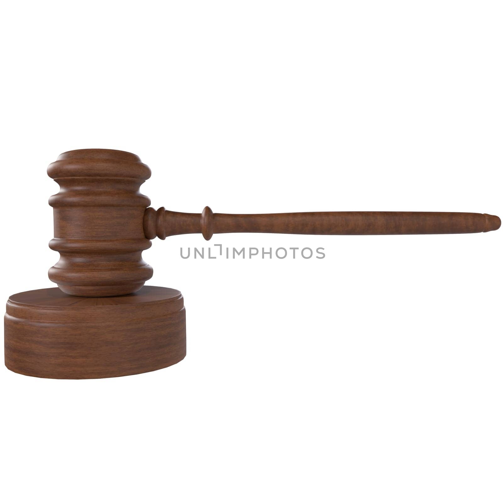 Gavel isolated on white background. High quality 3d illustration