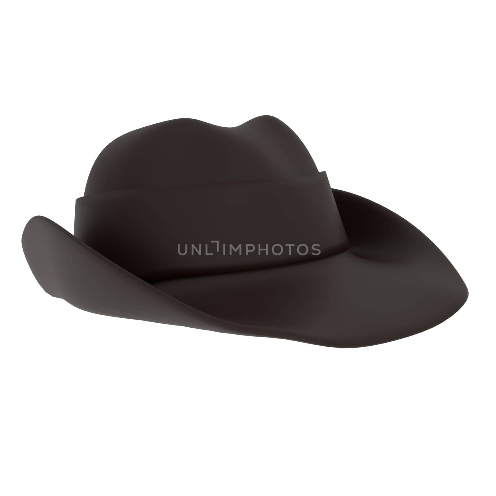 Sherif Hat isolated on white background. High quality 3d illustration