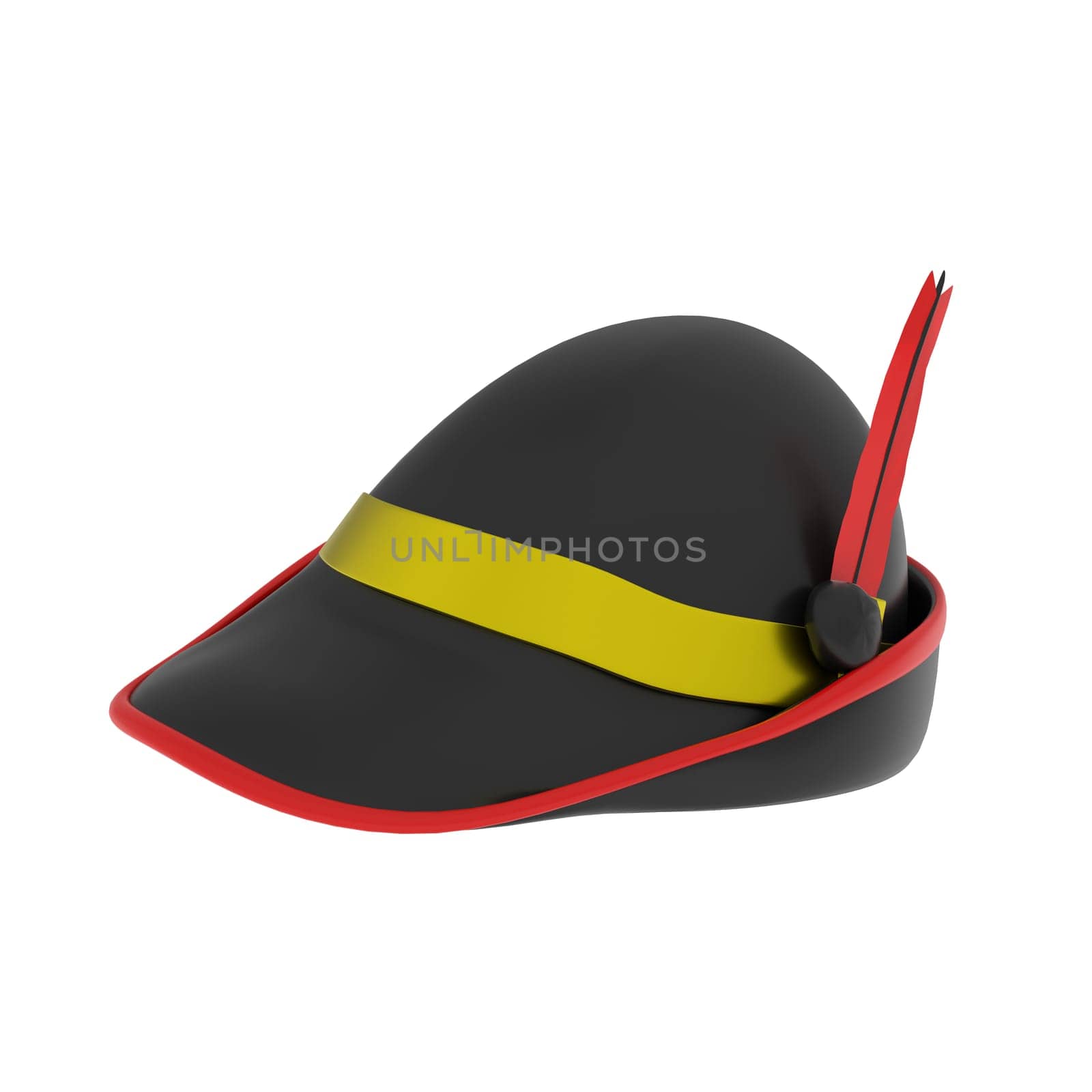 Luxury Hat isolated on white background. High quality 3d illustration
