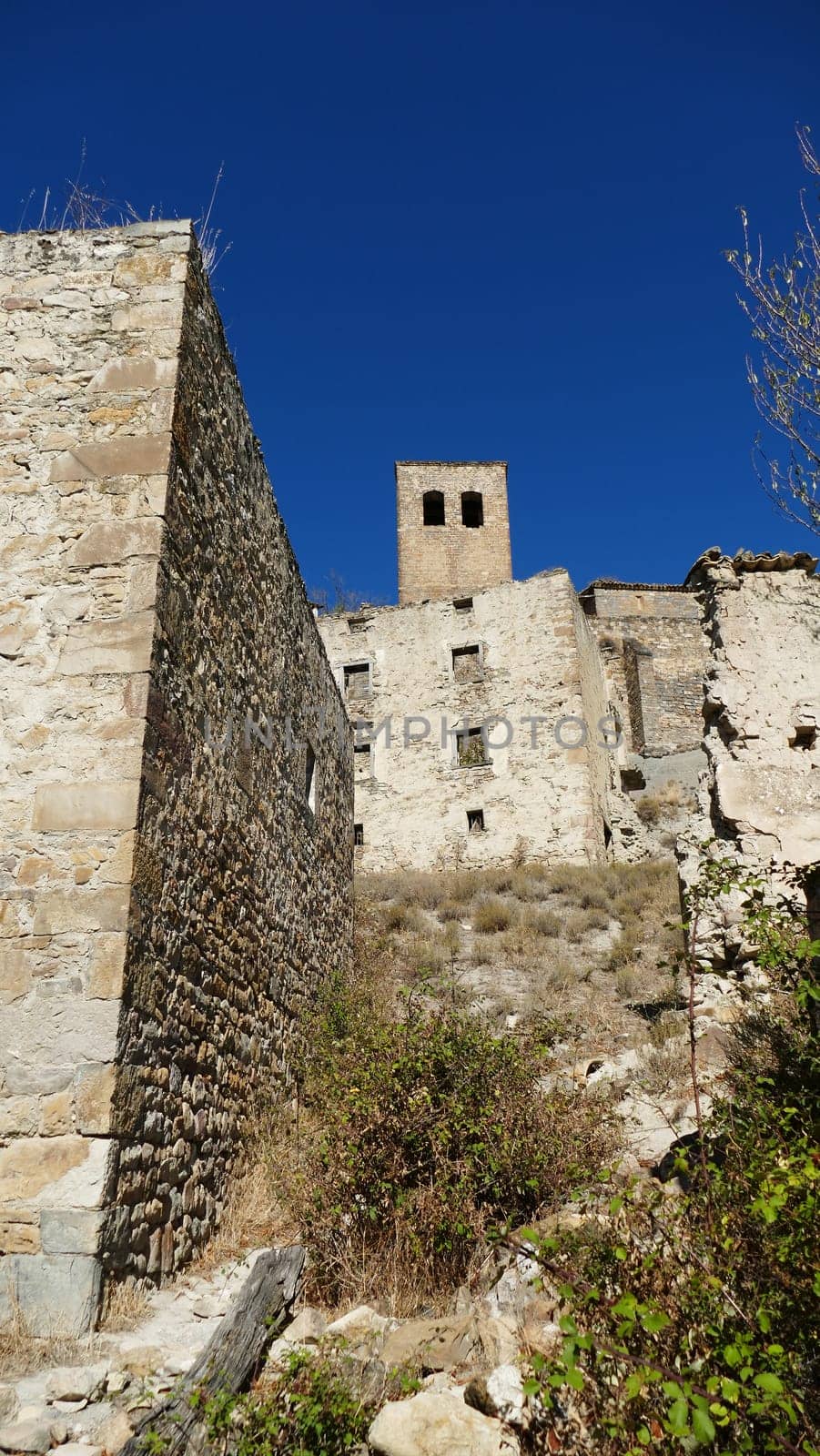 Church of an uninhabited village of Yesa in Navarre by XabiDonostia