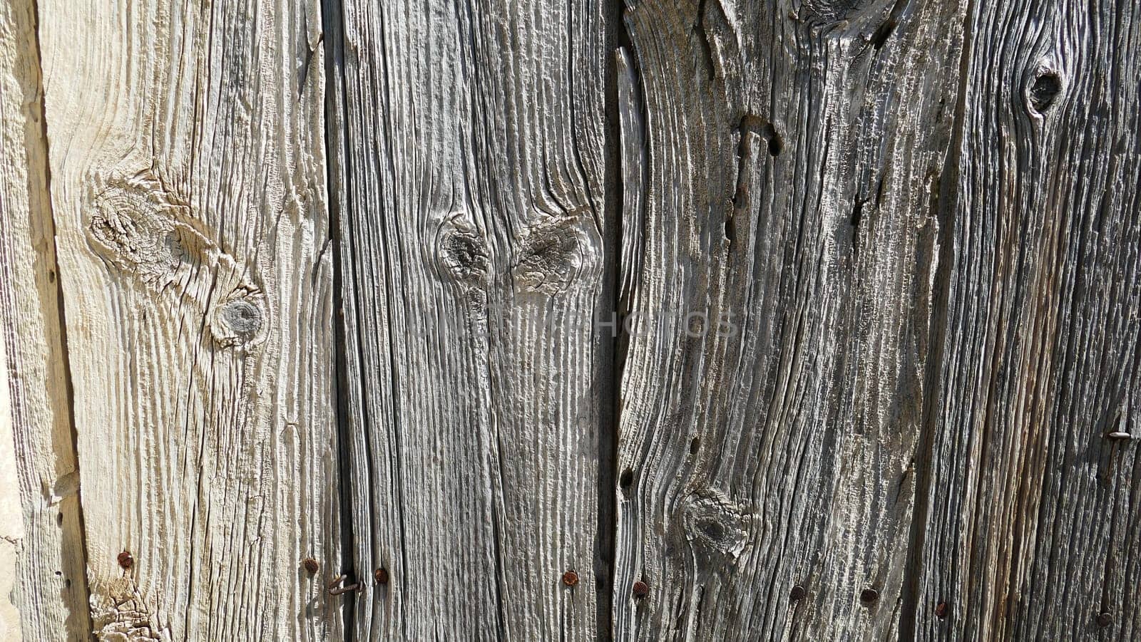 Deteriorated wooden door from an uninhabited village of Yesa in Navarre by XabiDonostia