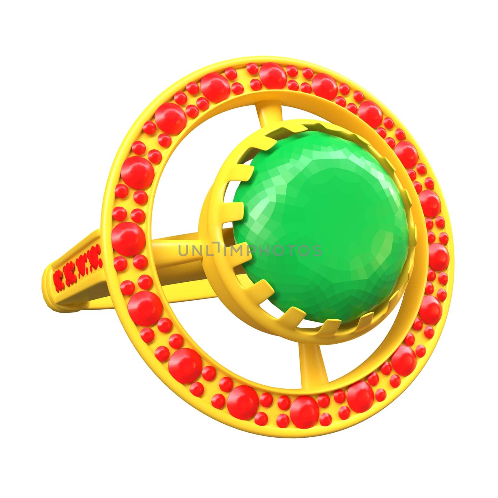 Power Ring isolated on white background. High quality 3d illustration