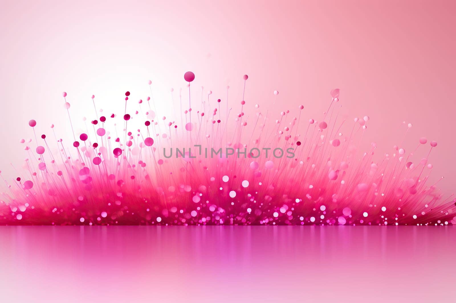 Horizontal abstract pink background with splash elements.