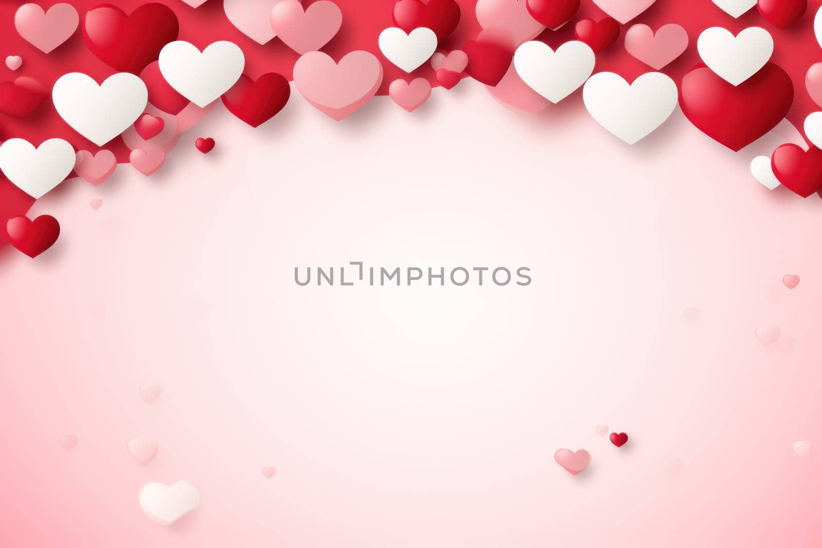 Valentines day frame banner. Generative AI.