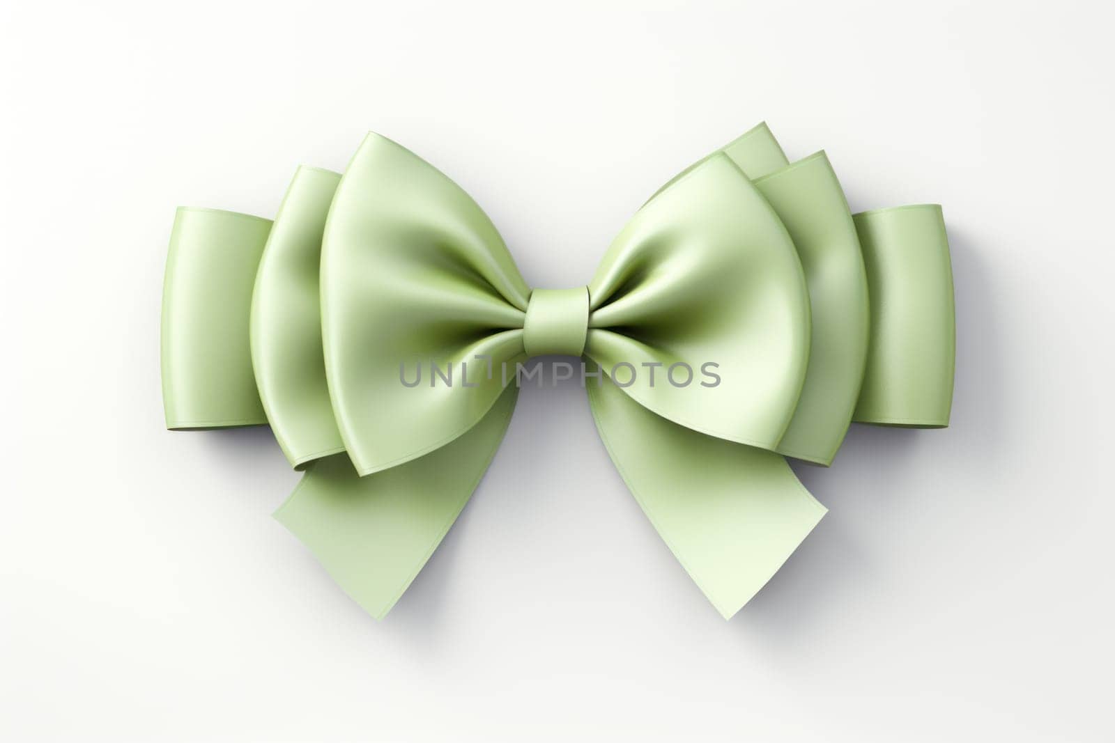 A minimalist representation of a Green sheen ribbon. Generative AI.