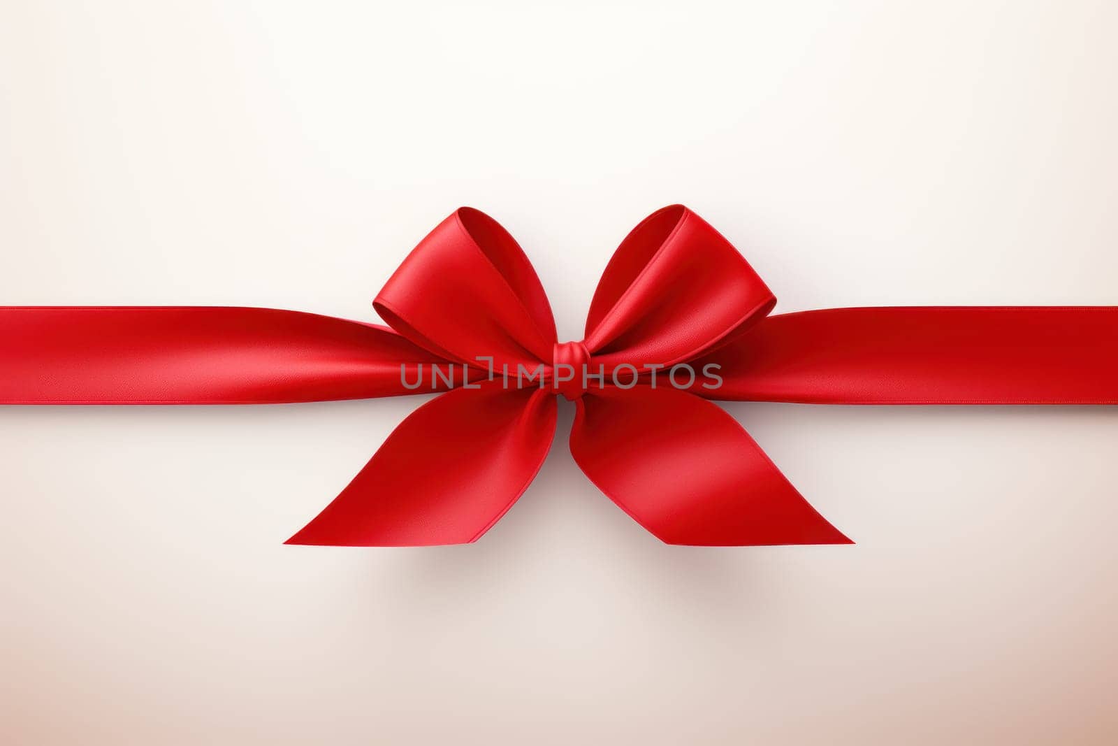 A minimalist representation of a red ribbon. Generative AI.
