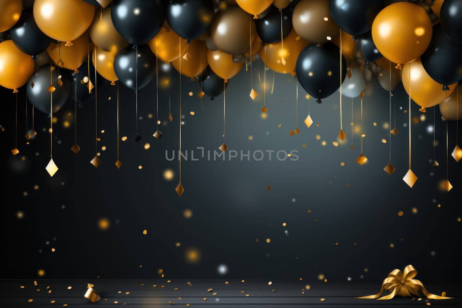 Happy new year frame banner. Generative AI.