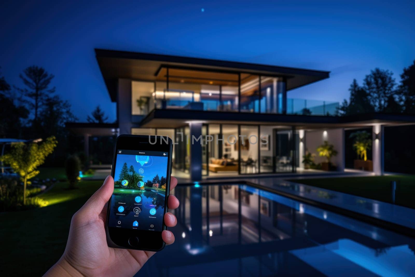 Smart home solutions, remote control via mobile devices and energy optimization. Generative AI.