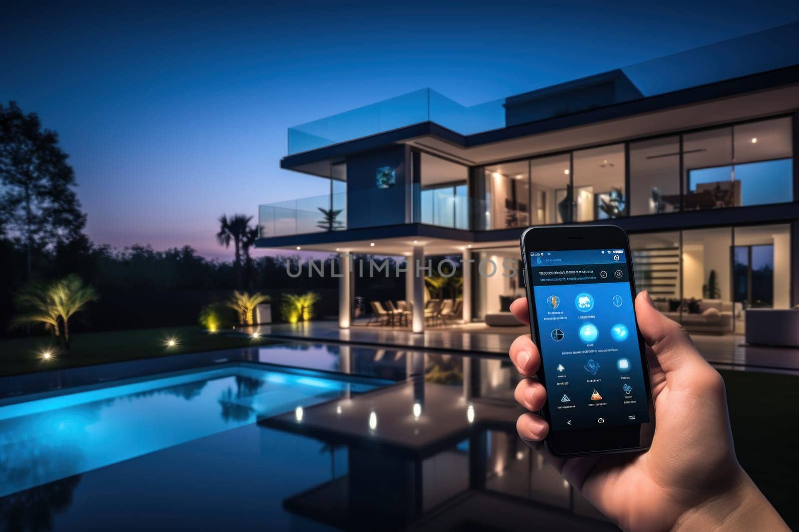 Smart home solutions, remote control via mobile devices and energy optimization. Generative AI.