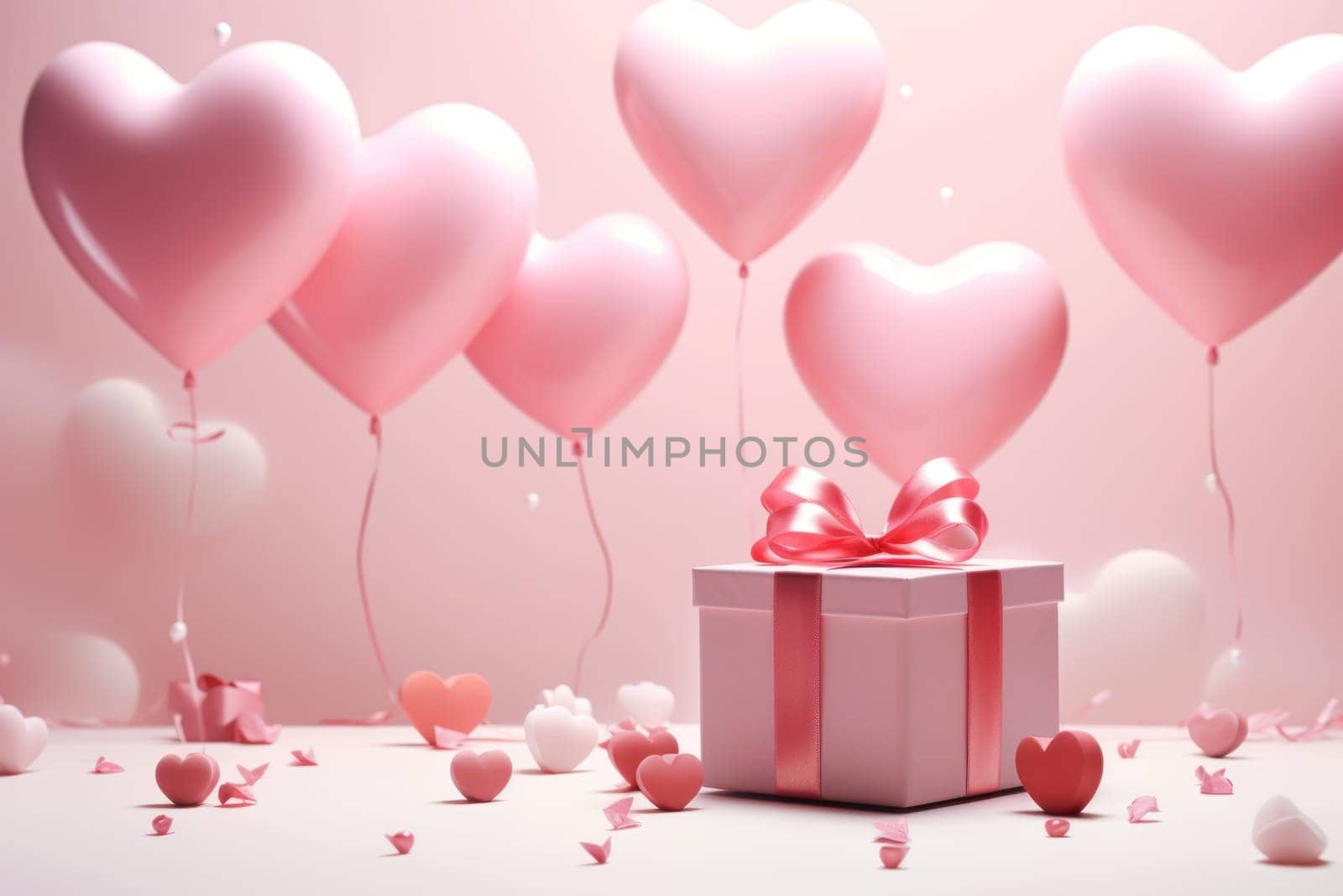 Social media poster design for valentine day. Generative AI.