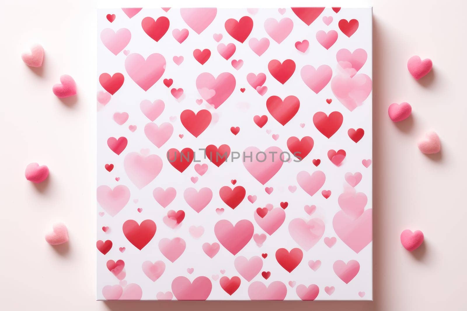 Social media poster design for valentine day. Generative AI.