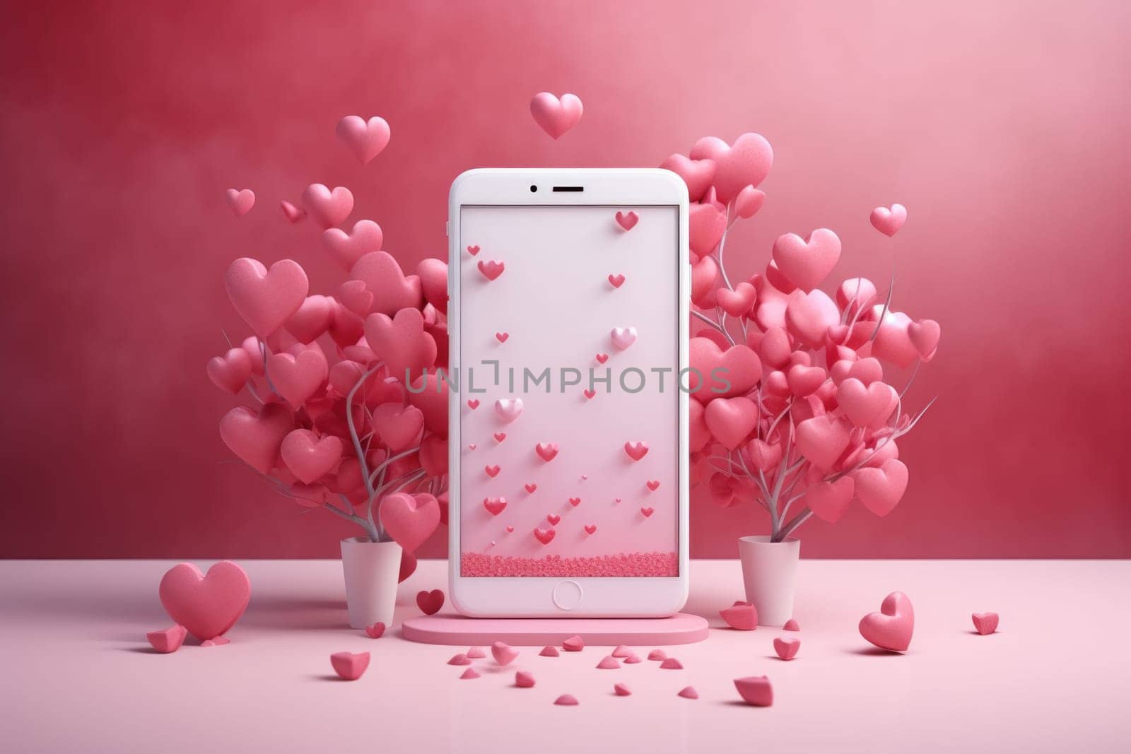 Social media poster design for valentine day. Generative AI by golfmerrymaker