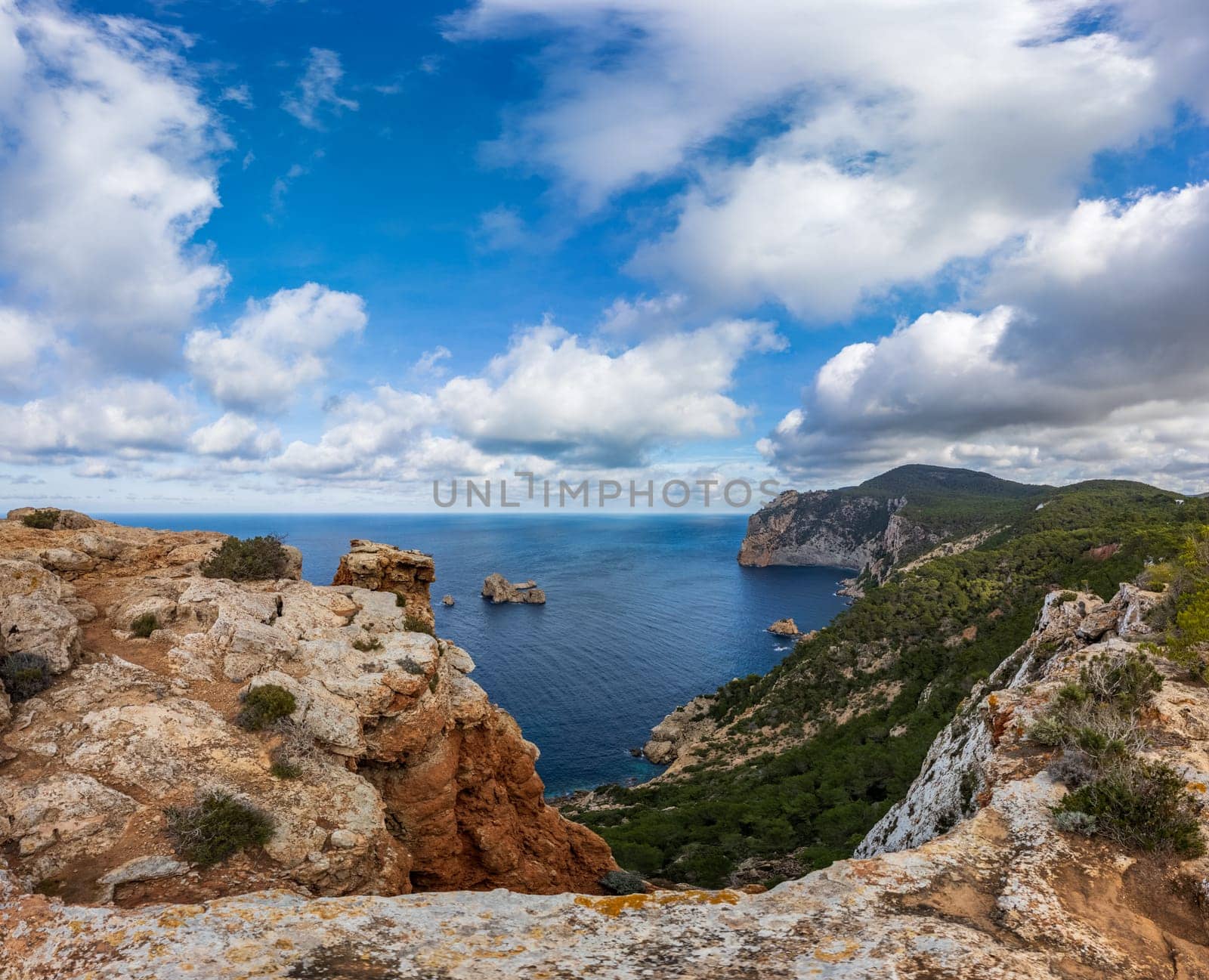 Majestic Coastal Cliffs Overlooking Deep Blue Sea by FerradalFCG