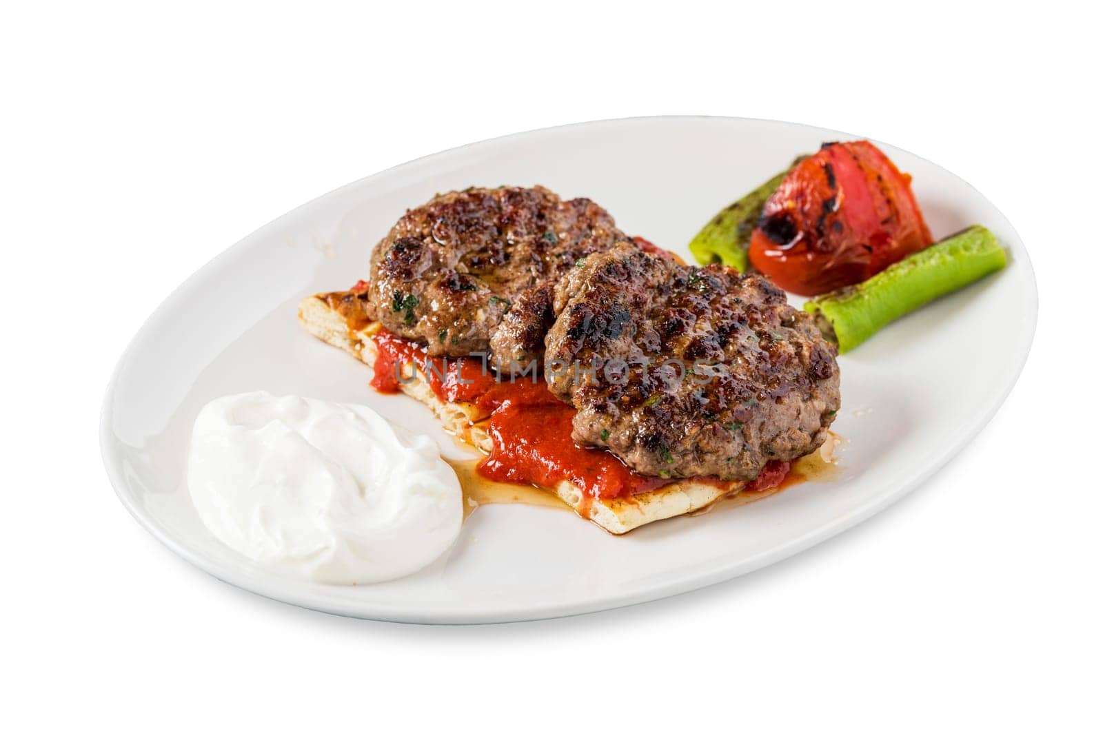 Turkish traditional kofte. Spicy meatballs Kebab or Kebap.