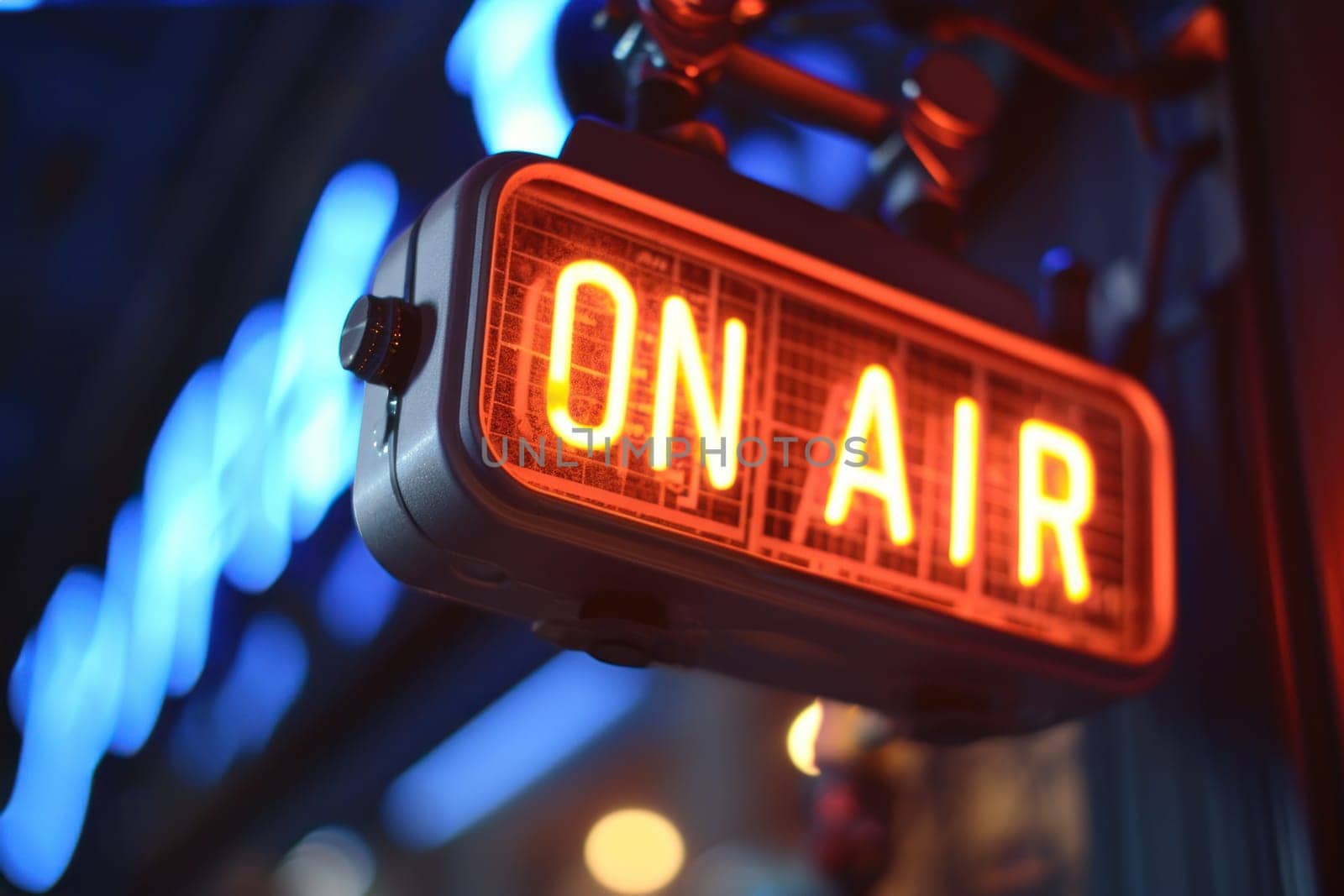 The indicator light shows the word ON AIR. Generative AI.