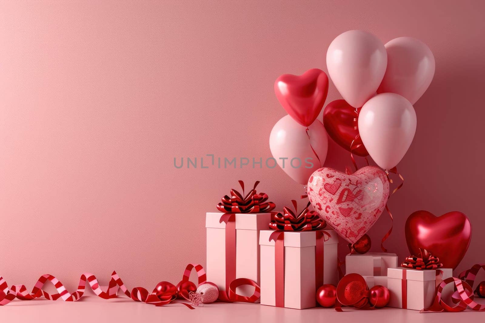 Simple happy valentine's day backgrounds. Generative AI.