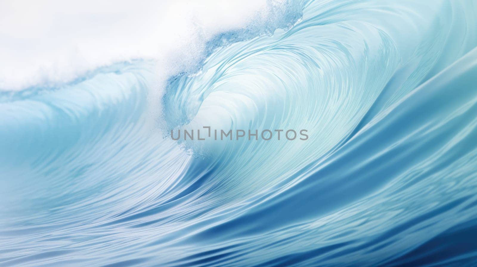 Ocean wave at wind. Huge wave breaking with a lot of spray and splash. Sea water background