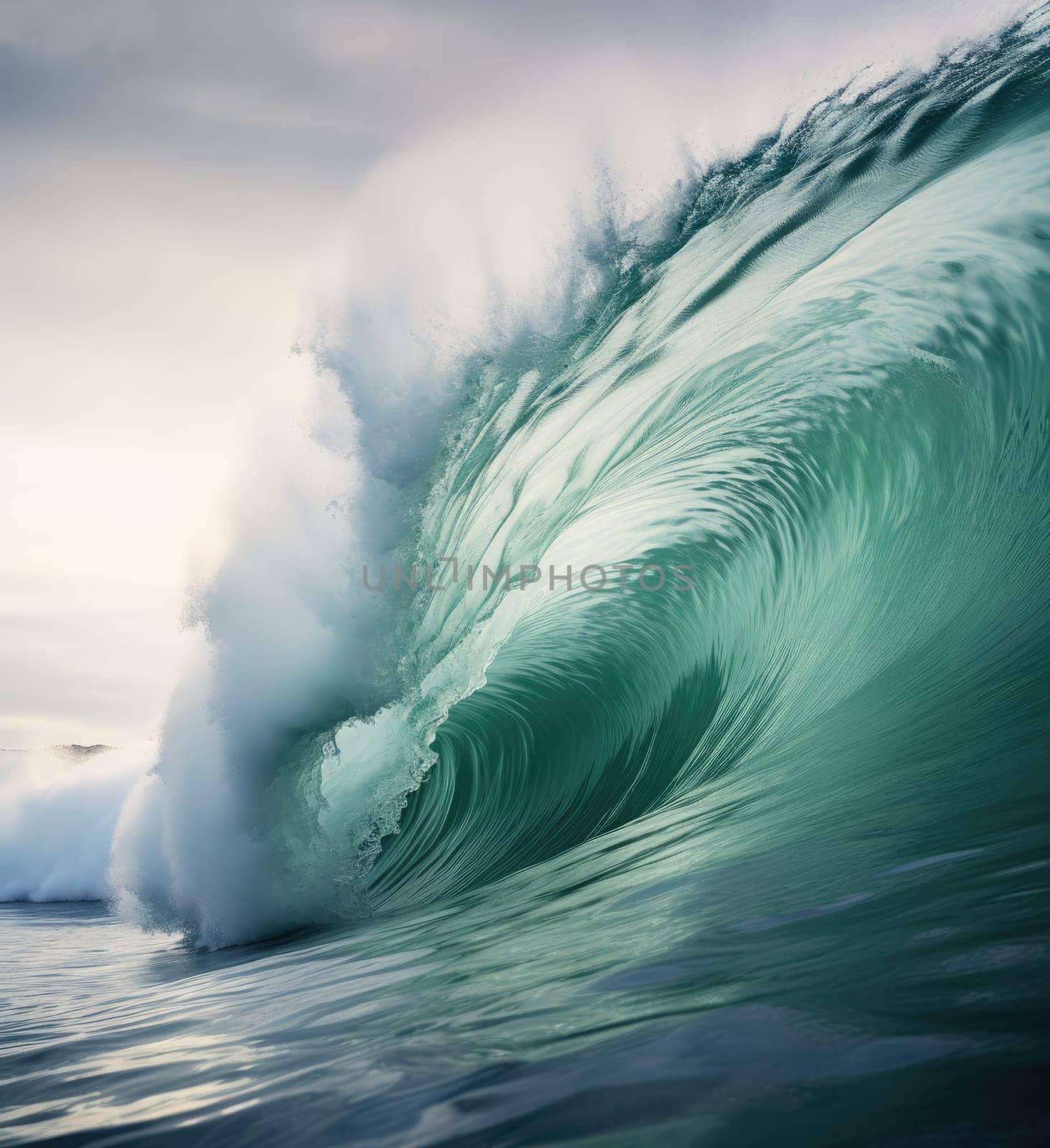 Huge wave breaking with a lot of spray and splash by palinchak