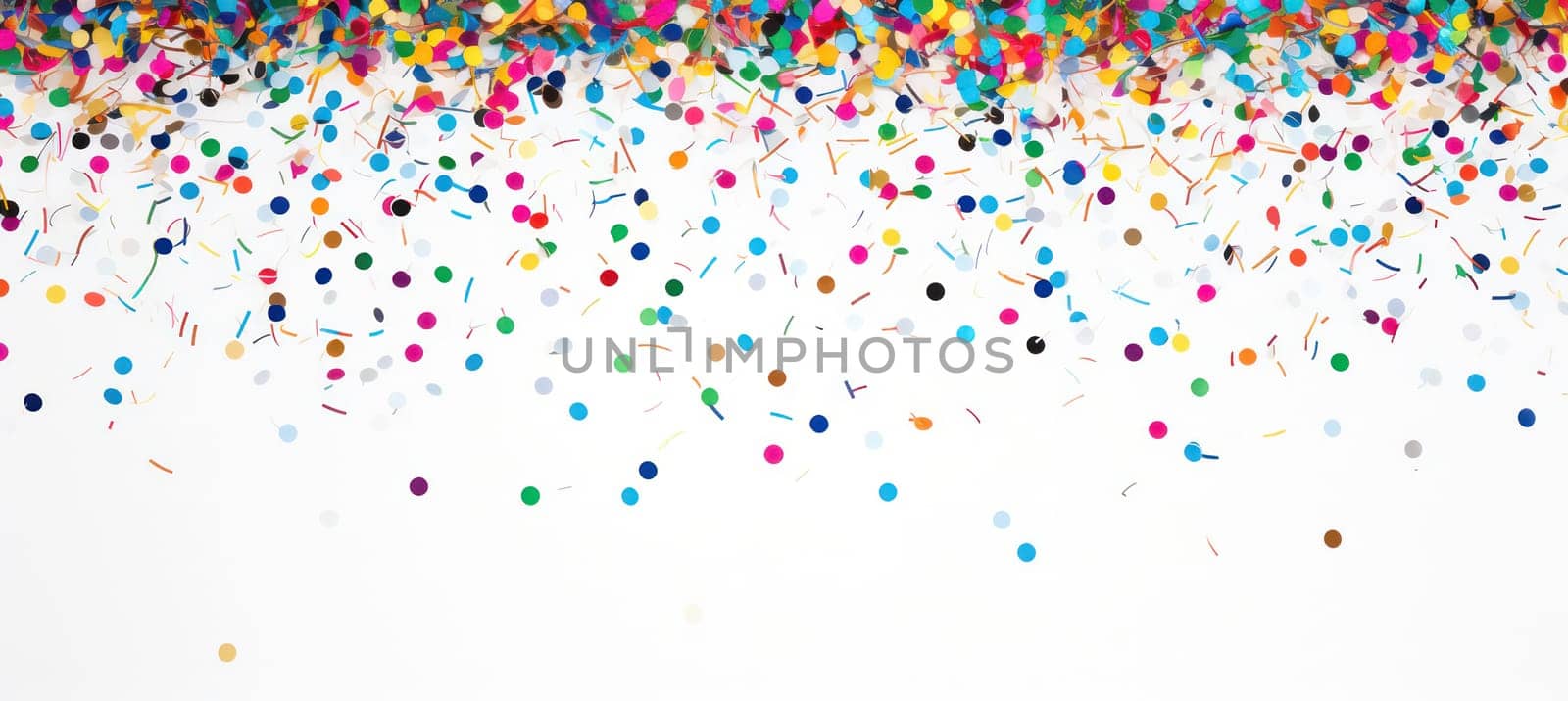 Colorful Celebrations: A Festive Confetti Extravaganza on a Bright Abstract Party Background by Vichizh