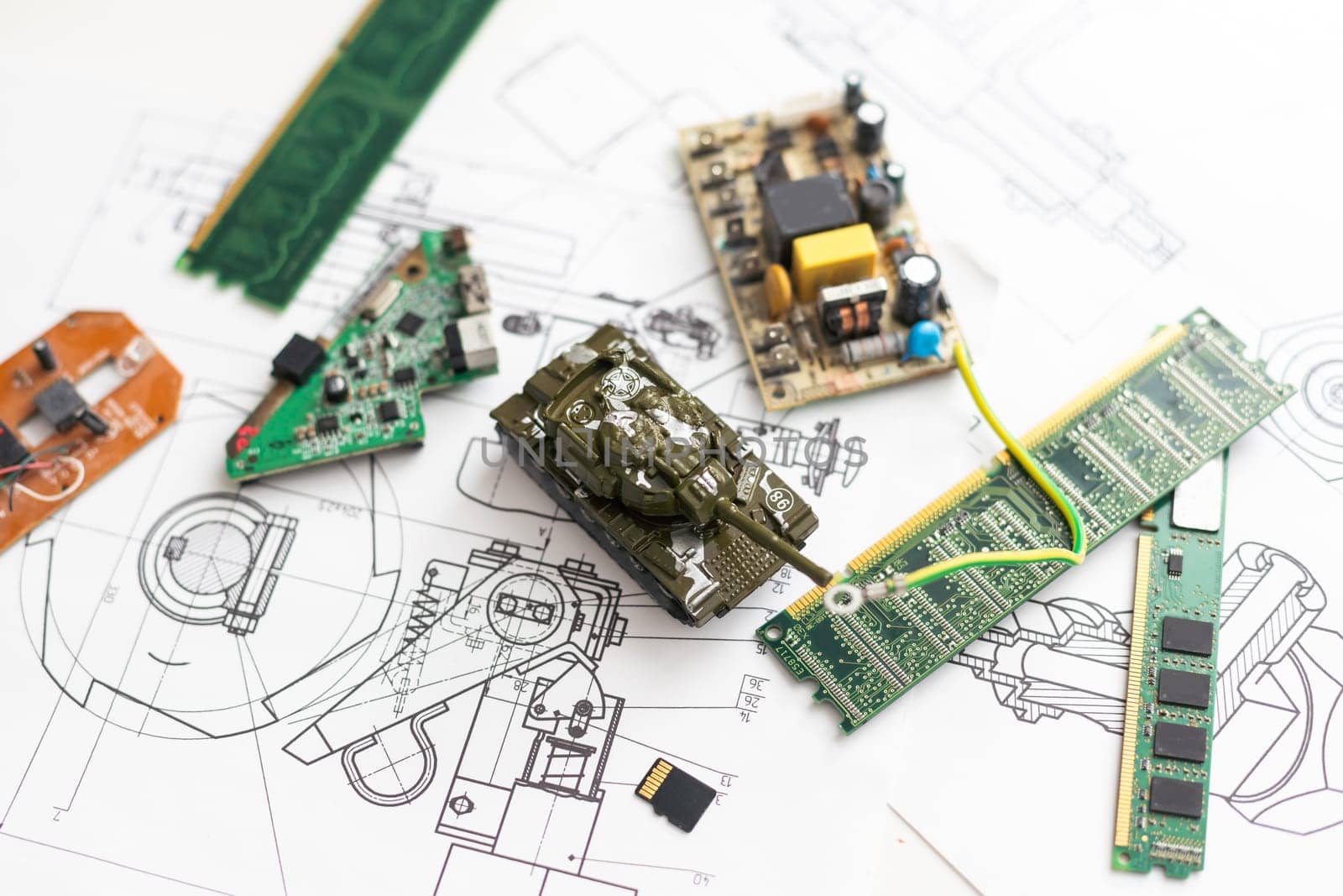 schematic diagram - design of electronic circuit and electronic board tank by Andelov13