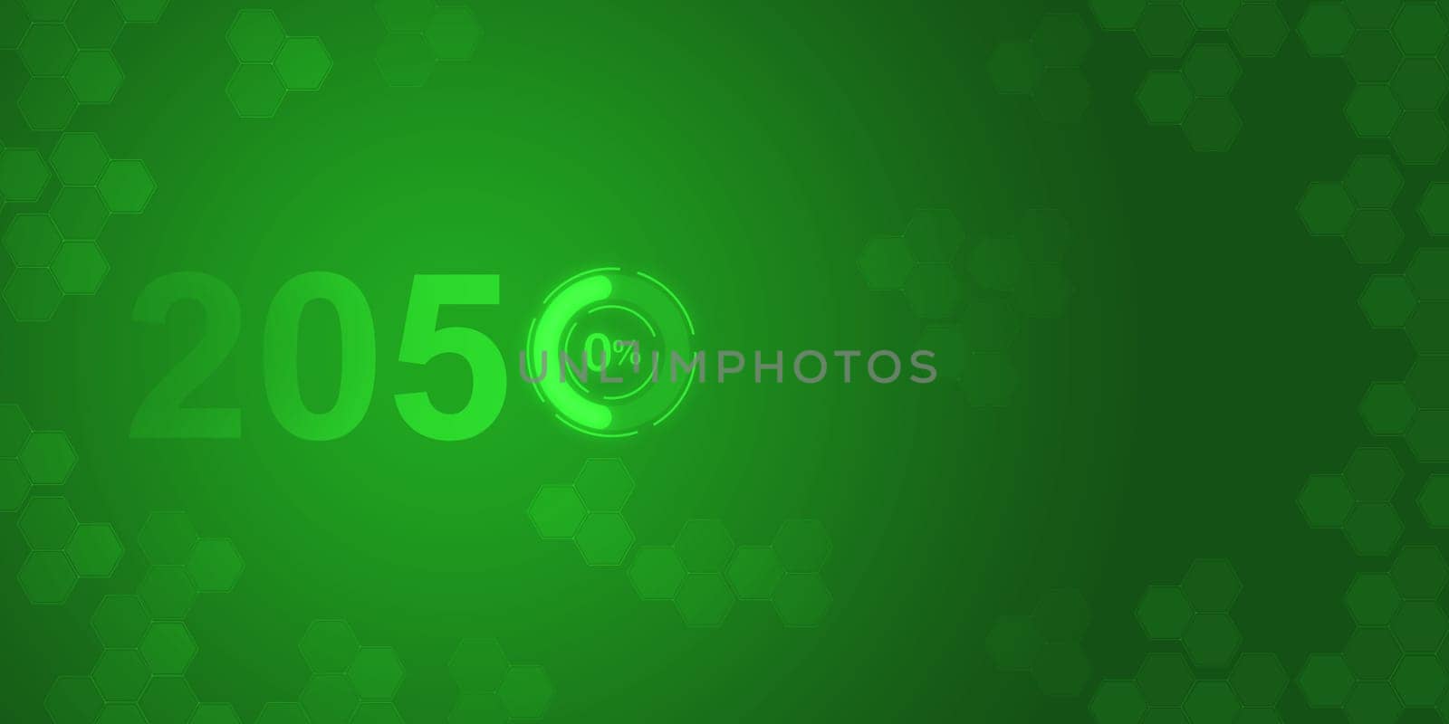 Reduce CO2 emissions to limit climate change and global warming, Low greenhouse gas levels, decarbonize, net zero carbon dioxide footprint, abstract green background. by Unimages2527