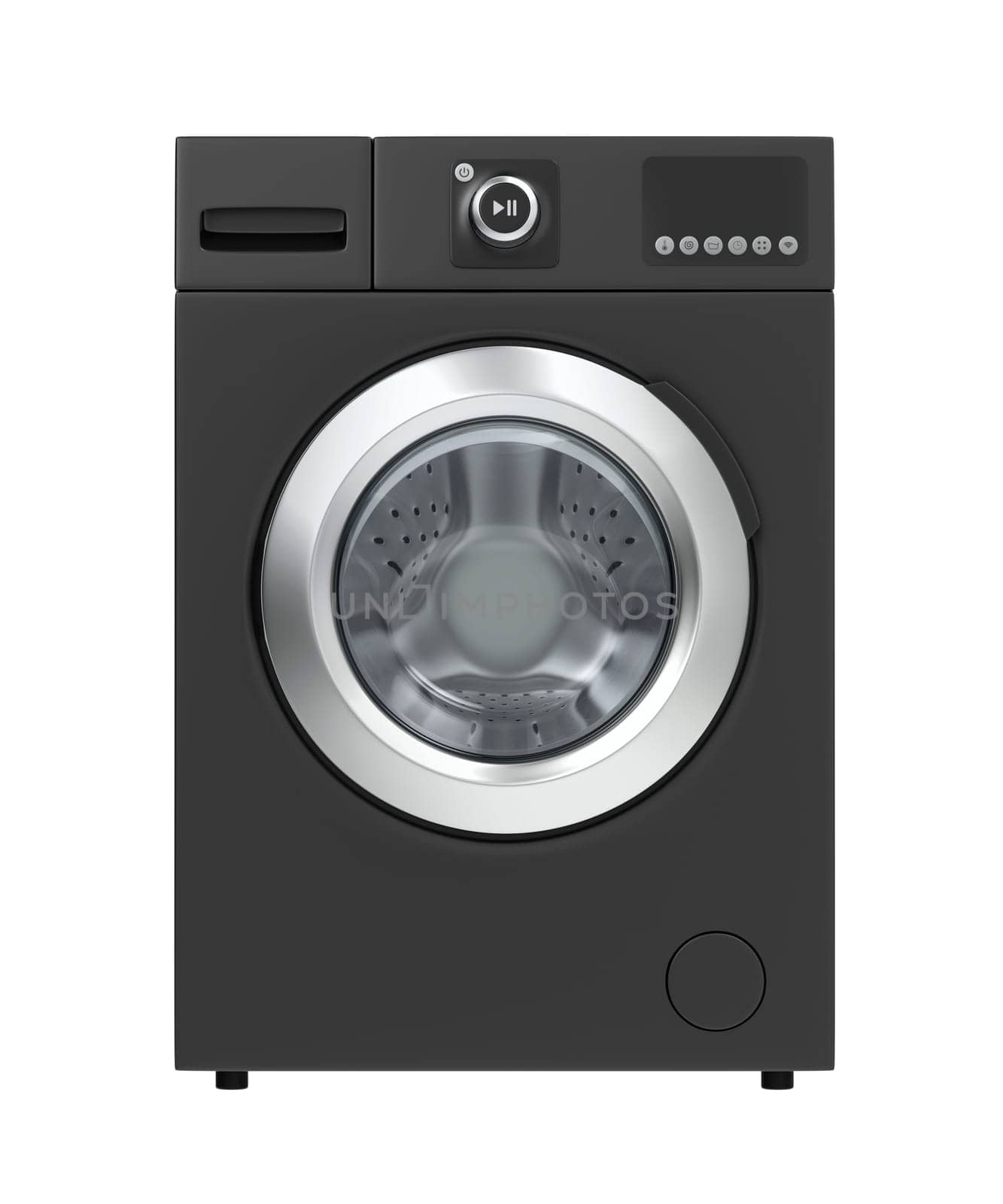 Black washing machine by magraphics