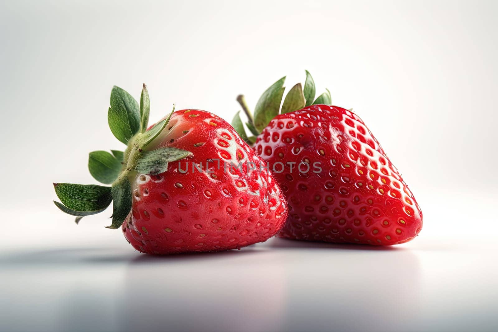 Strawberry on background. Juicy red berry, fresh and sweet. Generated AI