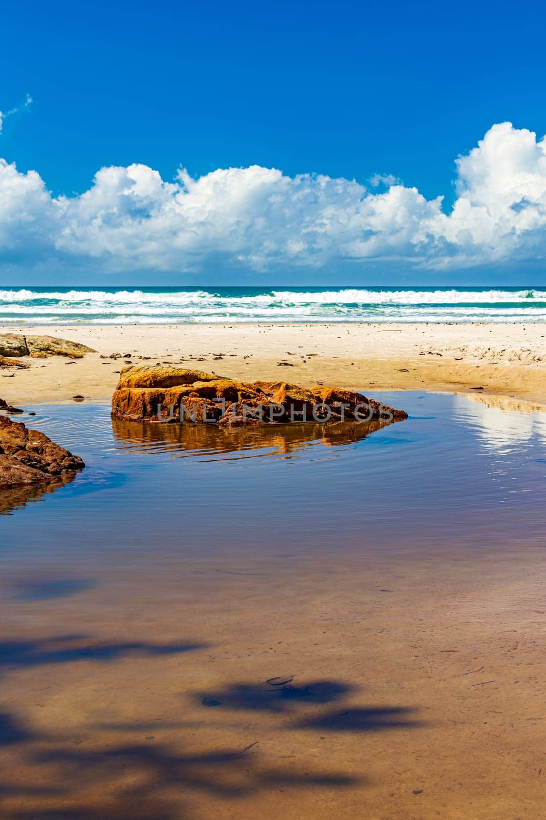 Paradisiacal beach in Serra Grande on the south coast of the state of Bahia