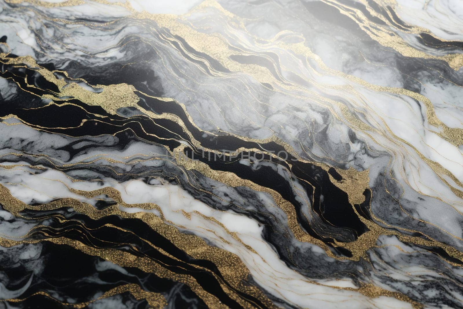 Elegant black and white marble with golden streaks, perfect for luxurious backgrounds, upscale design elements, and sophisticated print materials. Generative AI. by creativebird
