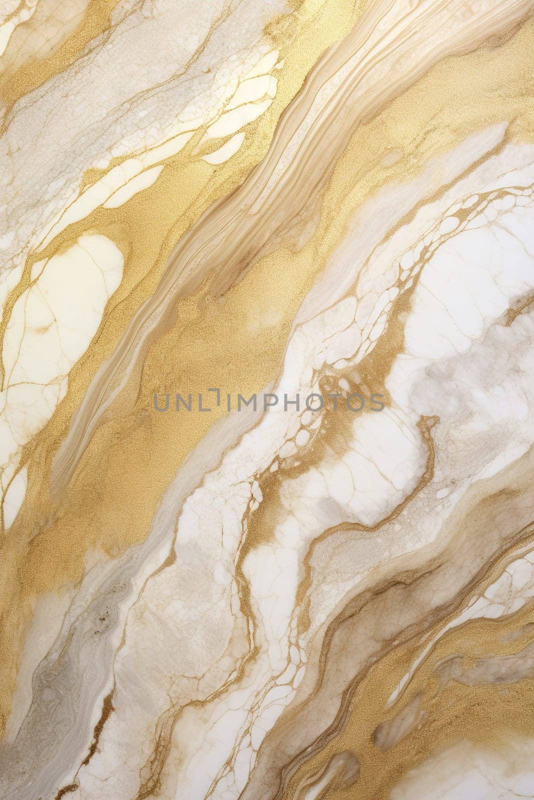 Sumptuous beige marble texture with golden veins, perfect for creating a luxurious backdrop for home decor, elegant stationery, or upscale marketing materials. Vertical format. Generative AI. by creativebird