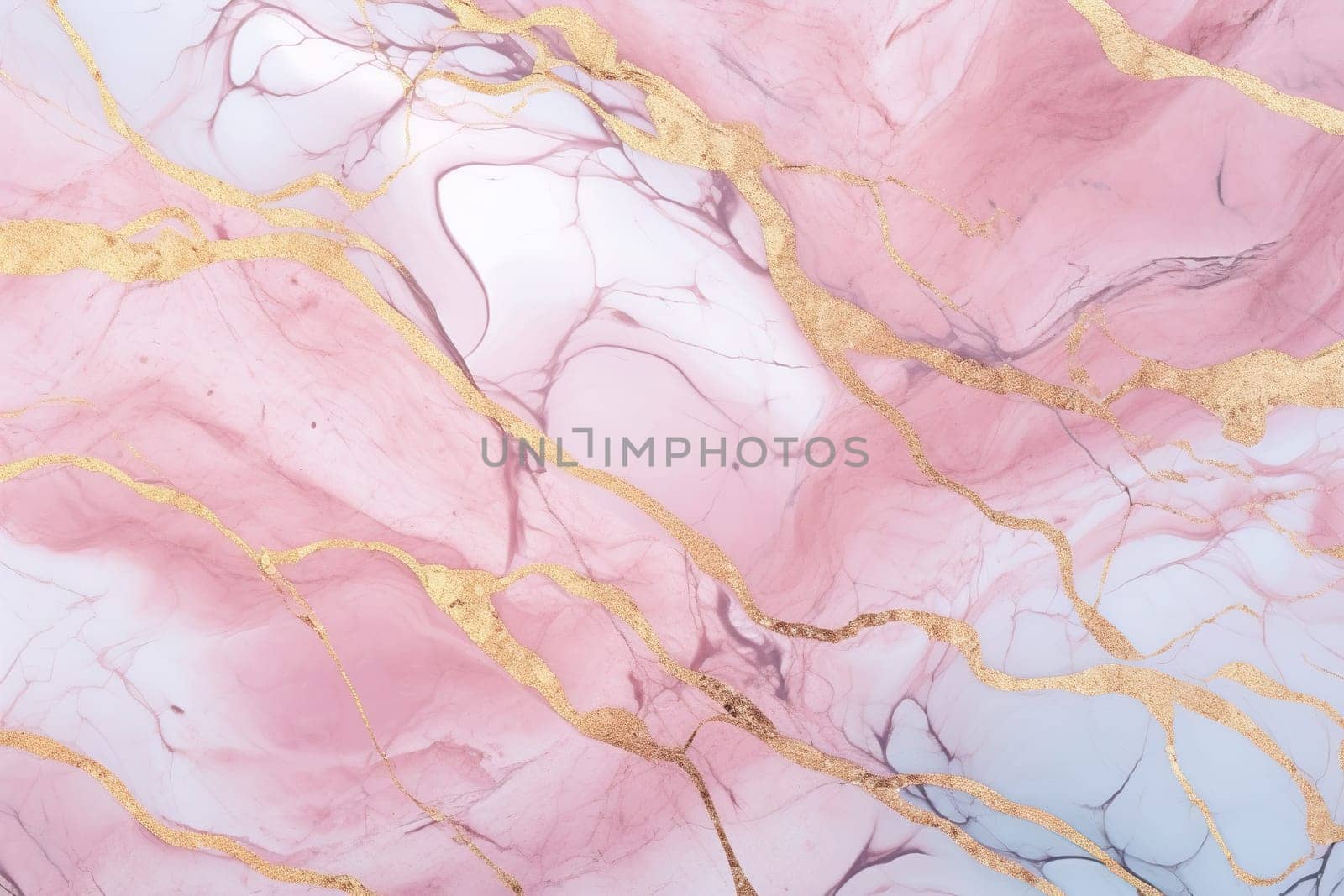 Soft pink marble with delicate gold veins, perfect for wedding stationery, feminine branding materials, and gentle background designs. Pastel colors. Generative AI