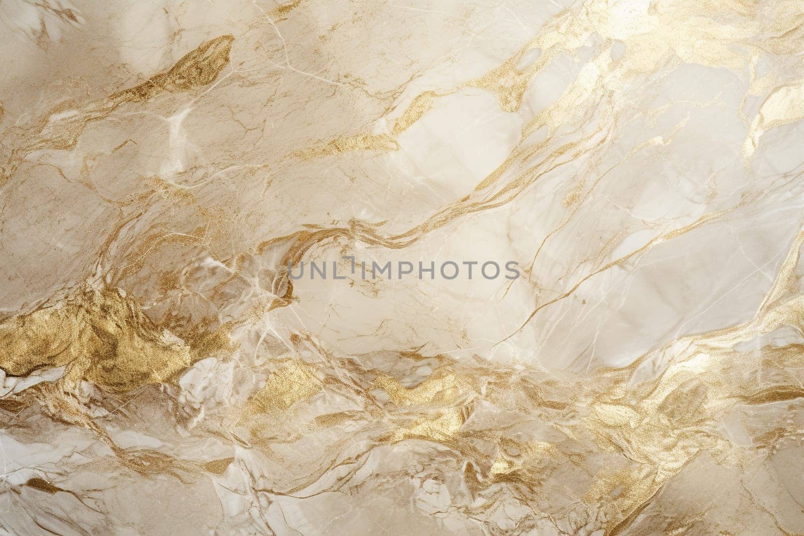 Sumptuous beige marble texture with golden veins, perfect for creating a luxurious backdrop for home decor, elegant stationery, or upscale marketing materials. Generative AI