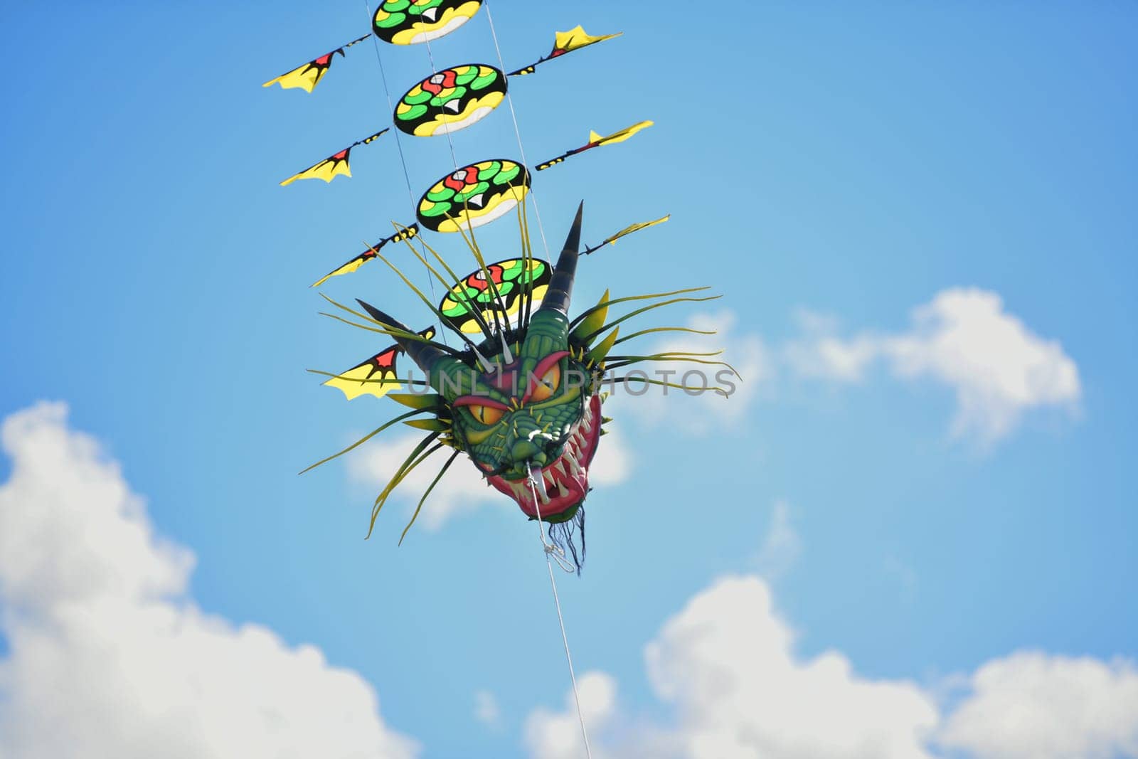 Dragon kite in the sky by Godi