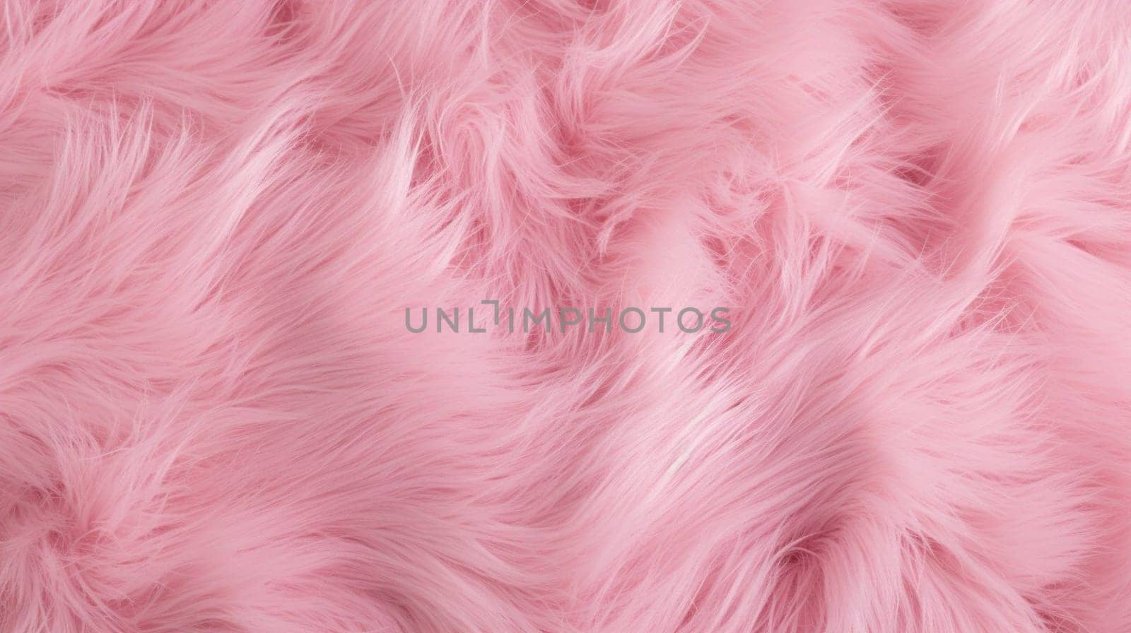 Pink fur for background or texture. Flat lay, top view, copy space. High quality photo