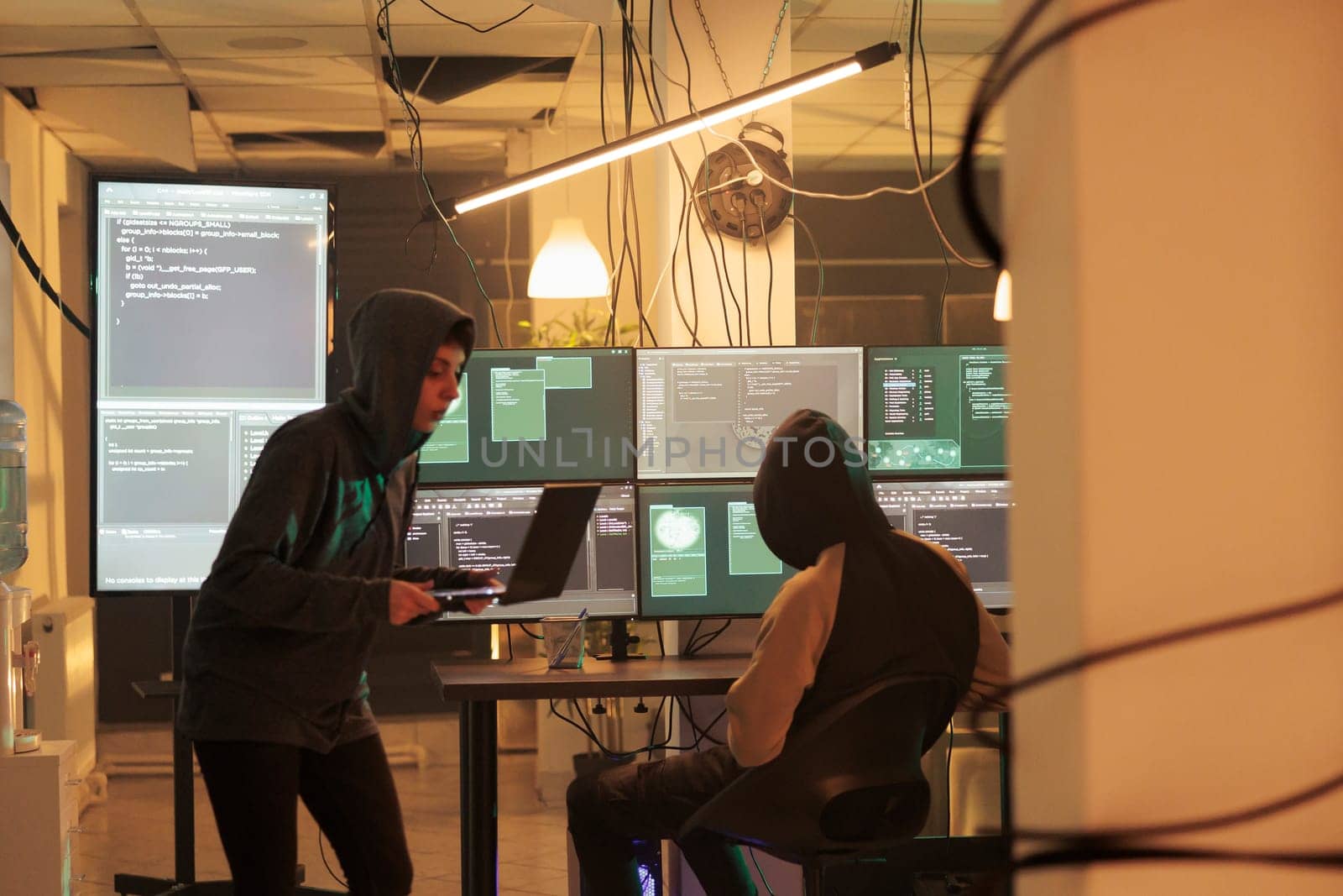 Hackers coding spyware, cracking database password, data breach by DCStudio