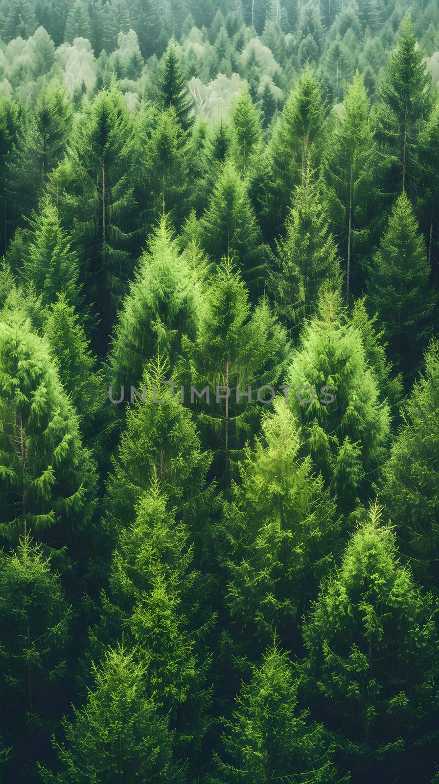 green forest textured monochromatic background, generative ai by Chechotkin