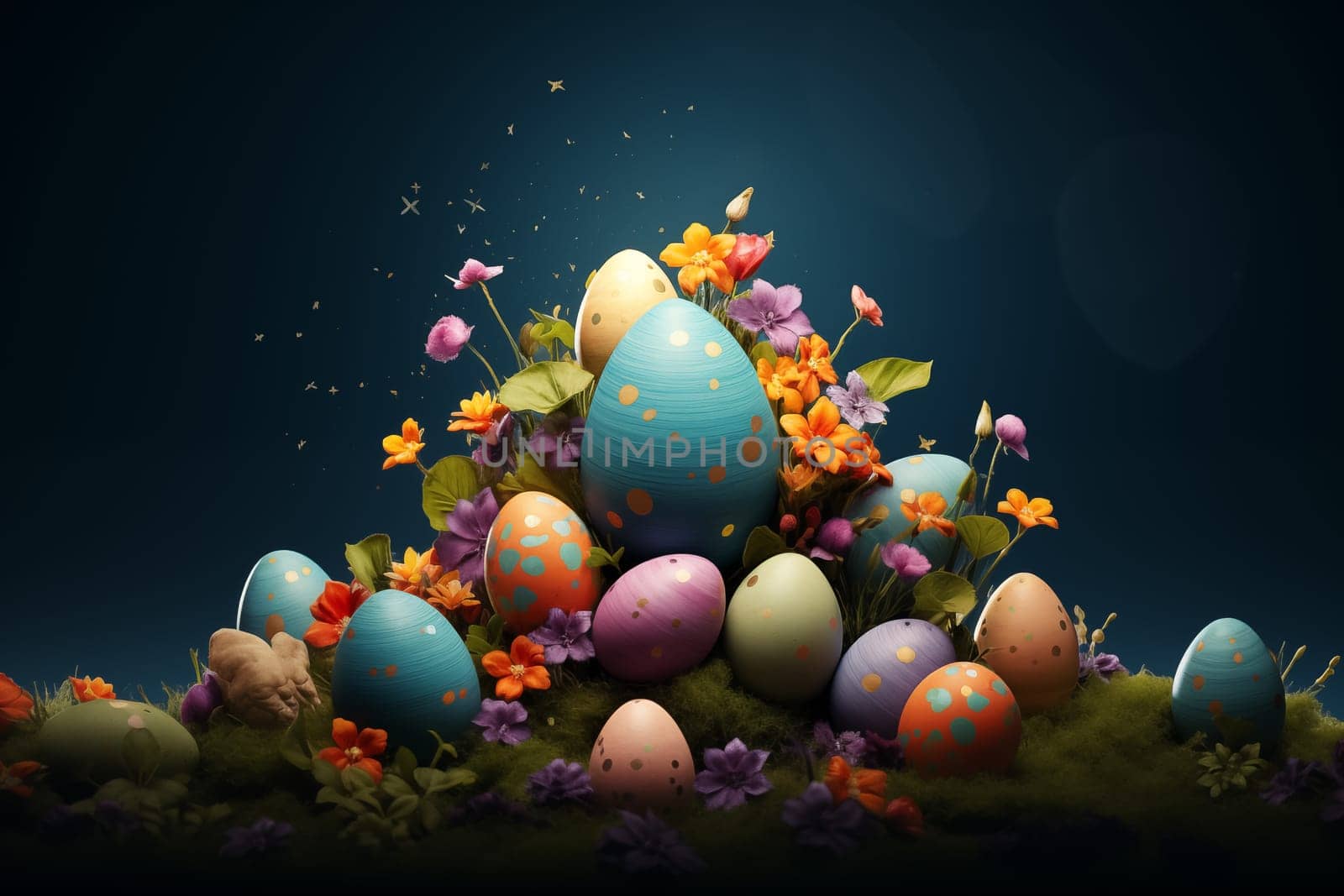 Easter background, Pictogram Art by Nadtochiy