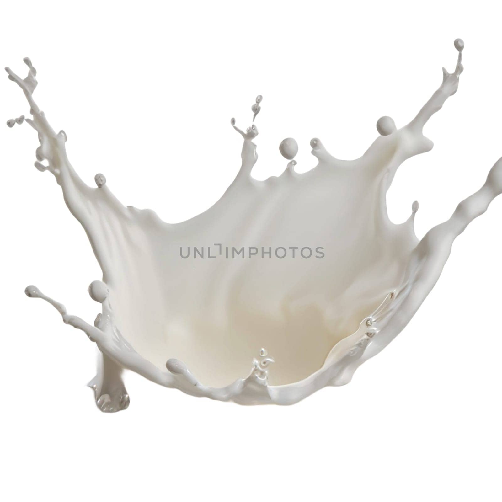 Pouring milk splash isolated on white background. Splash of milk or cream isolated on white background With clipping path. png image by Costin