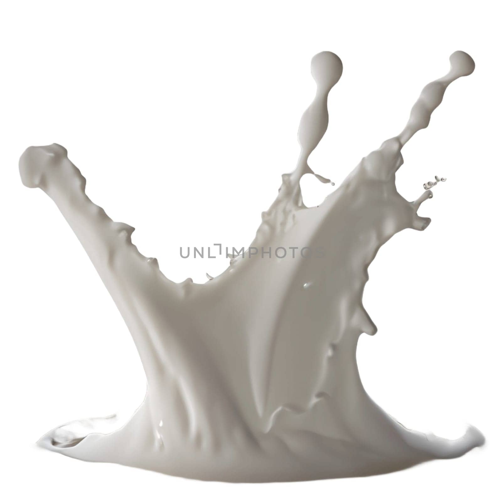 Pouring milk splash isolated on white background. Splash of milk or cream isolated on white background With clipping path. High quality image