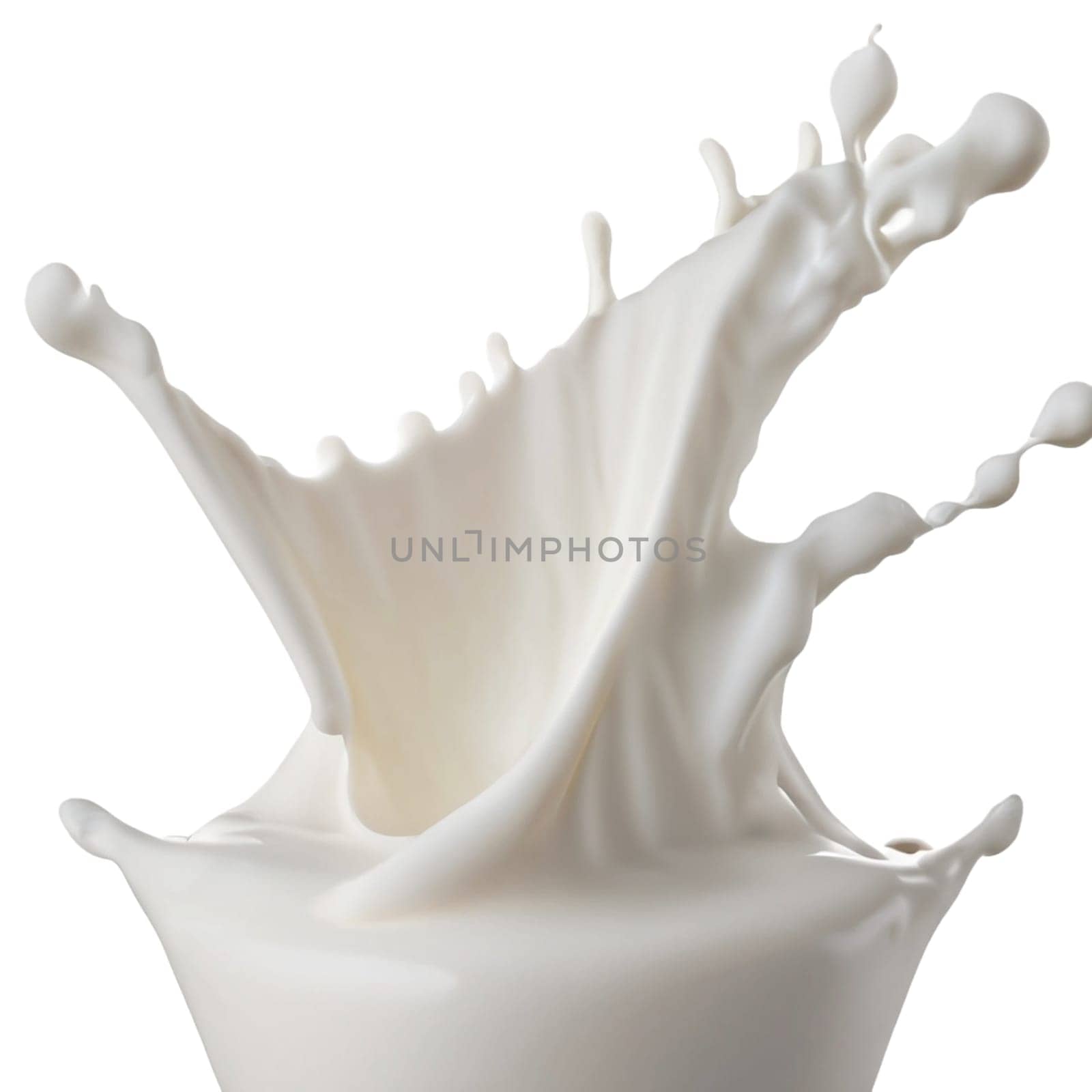 Pouring milk splash isolated on white background. Splash of milk or cream isolated on white background With clipping path. High quality image