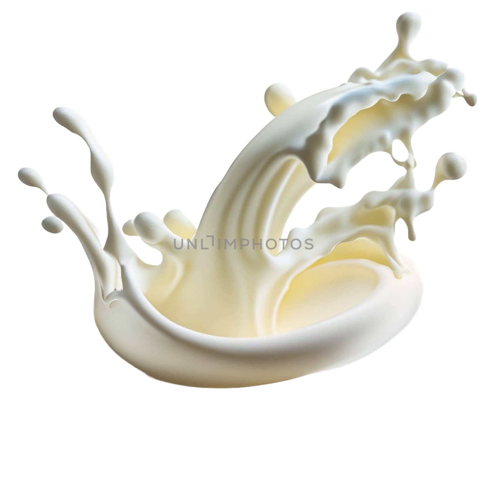 Pouring milk splash isolated on white background. Splash of milk or cream isolated on white background With clipping path. High quality image