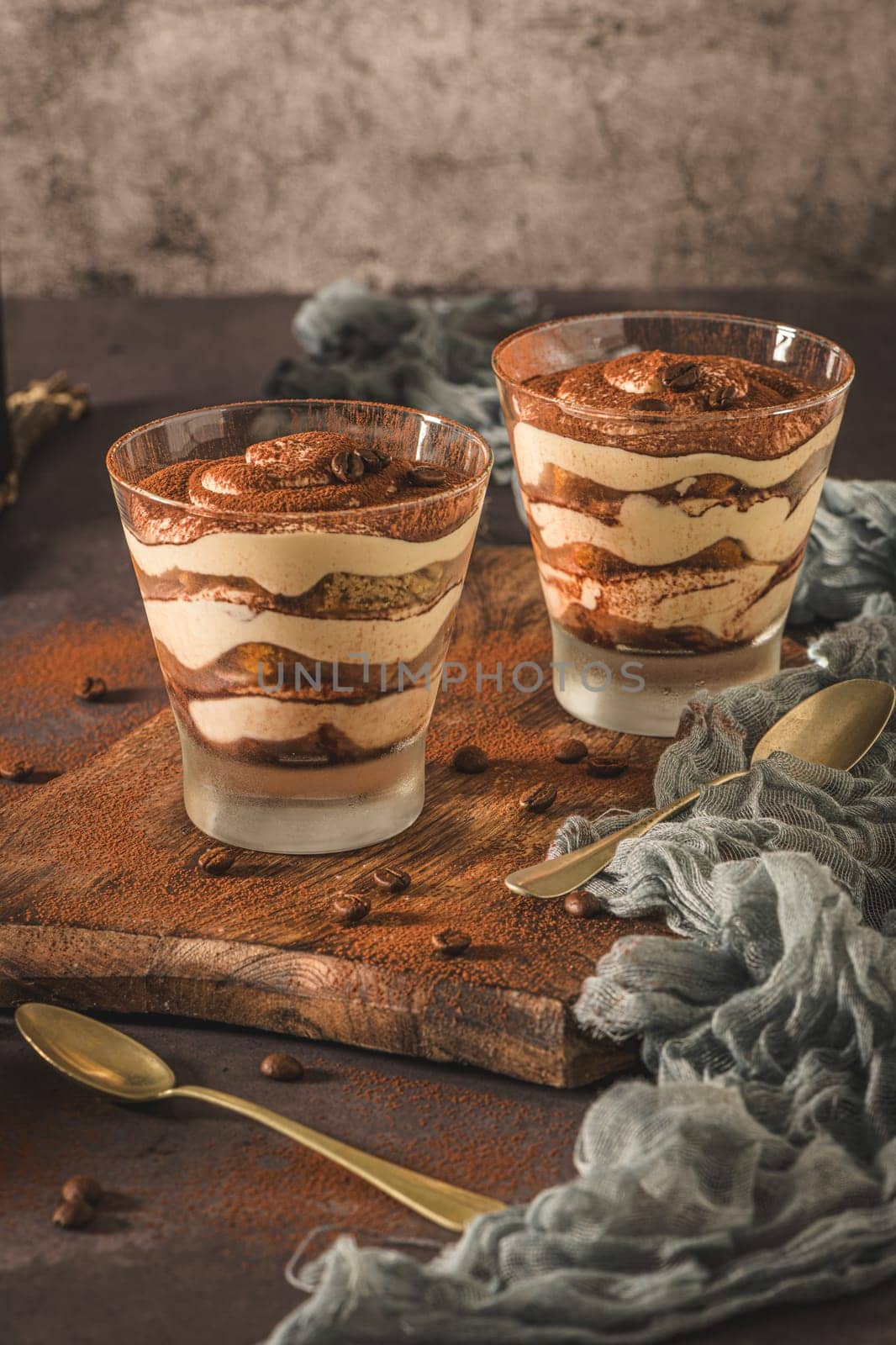 Tiramisu dessert in glasses by homydesign