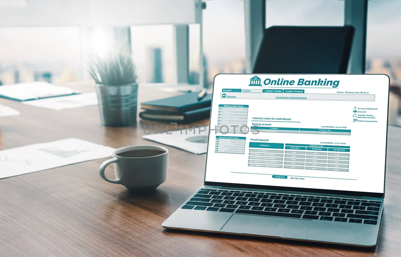 Online Banking for Digital Money Technology uds by biancoblue