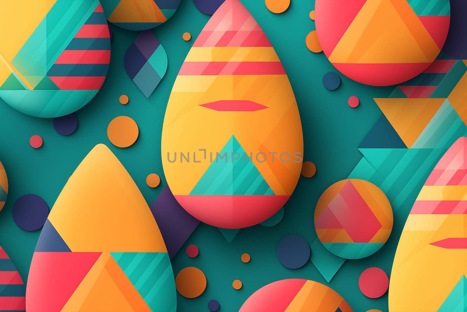 Easter background, Geometric style by Nadtochiy