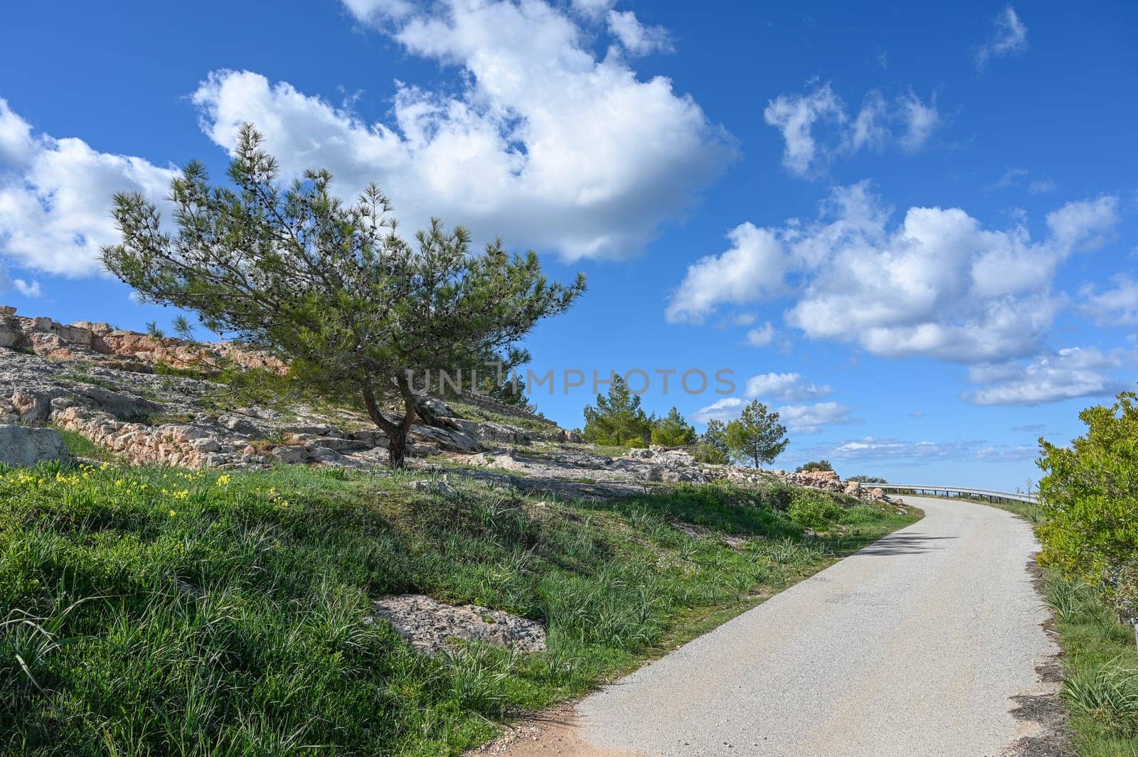 road in the mountains of Northern Cyprus in winter