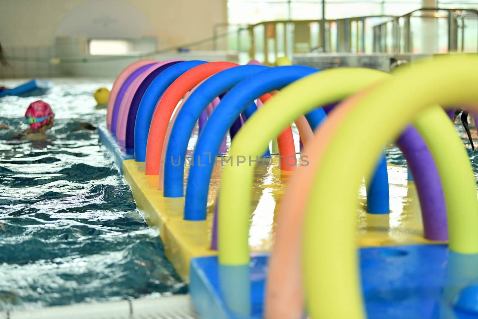 Colorful wacky Noodles in swimming Pool Toys Foam Stick, Swimming Pool Noodles.