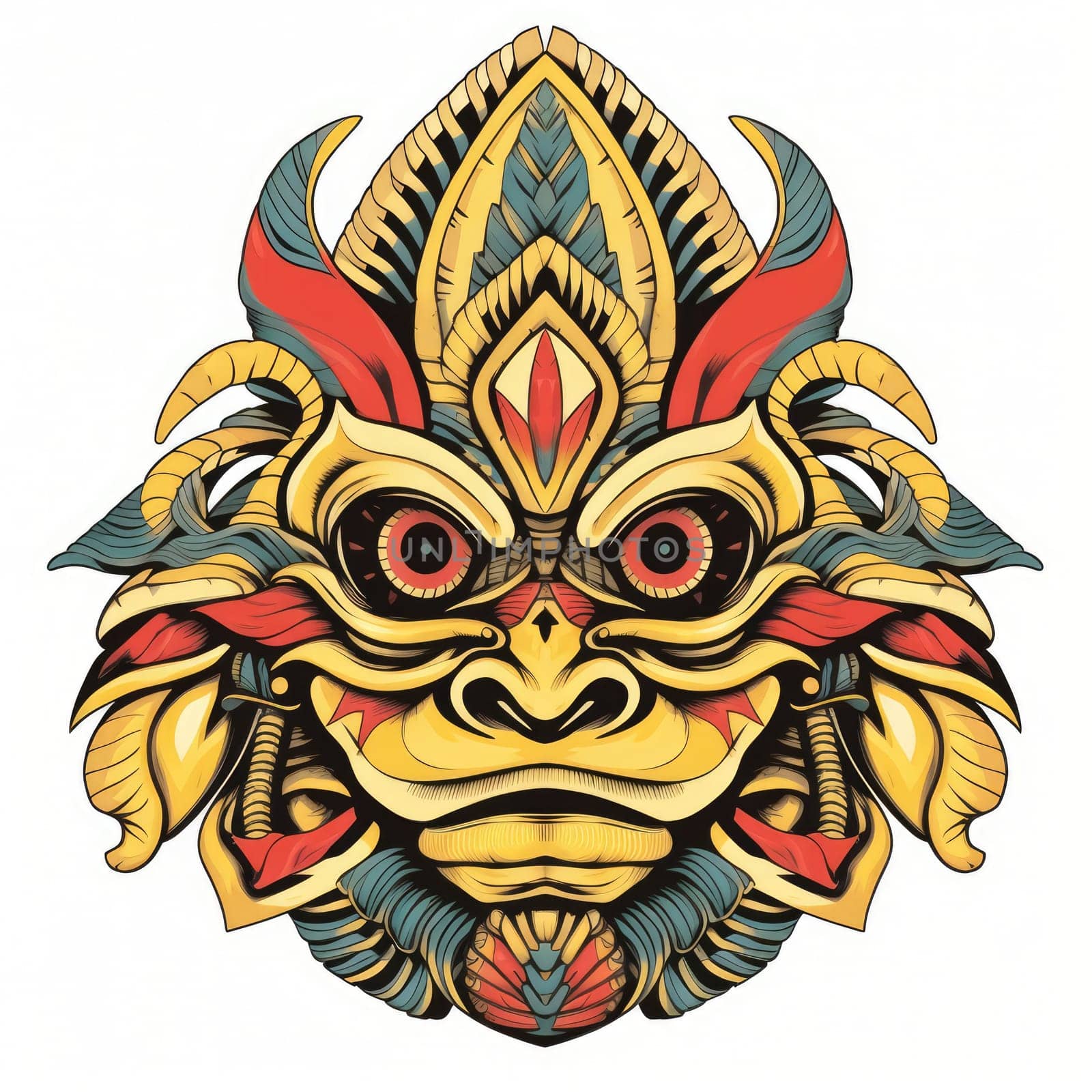 Psychedelic toad portrait in bright pop art style isolated on white background. Template for t-shirt print, sticker, poster, etc.
