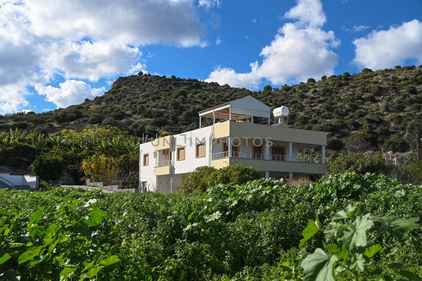 villa near the mountain on a winter day in Cyprus 1