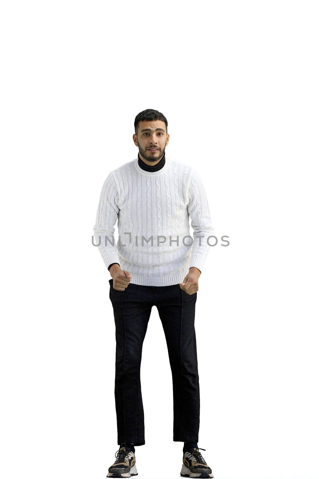 A man, full-length, on a white background by Prosto